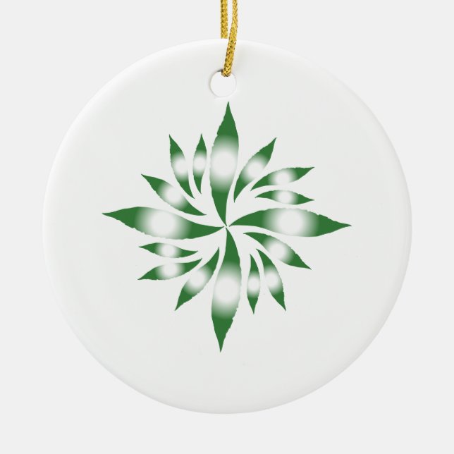 Inner Christmas Star #4 Ceramic Tree Decoration (Front)