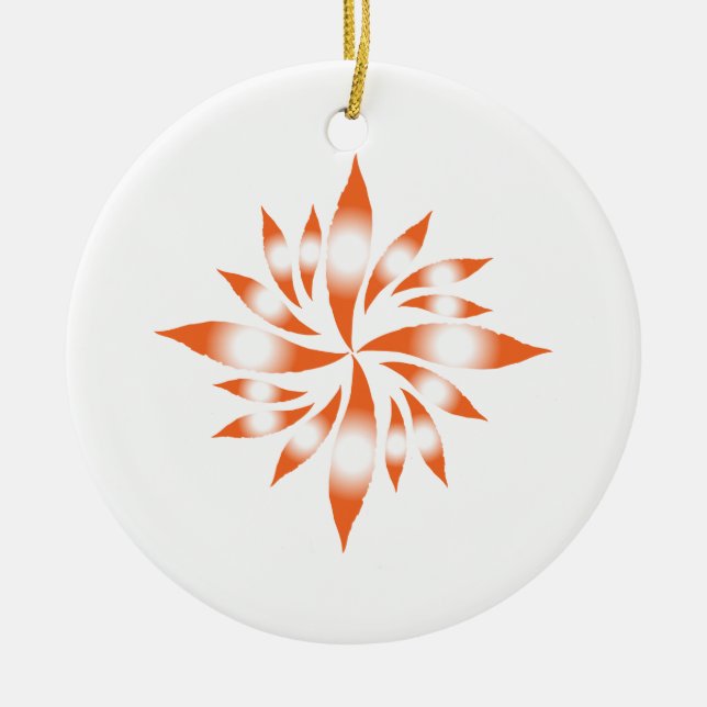 Inner Christmas Star #8 Ceramic Tree Decoration (Front)