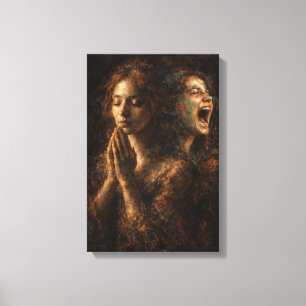 Inner Duality: The Silent and the Seen Canvas Print