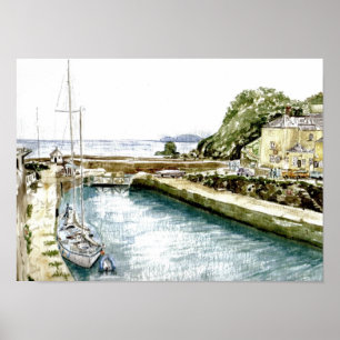 'Inner Harbour and Pier House' Poster