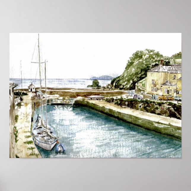 'Inner Harbour and Pier House' Poster (Front)