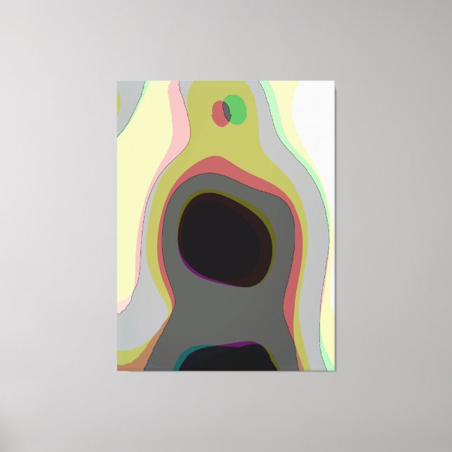 Inner Landscape - Abstract Organic Surreal Art Canvas Print (Front)