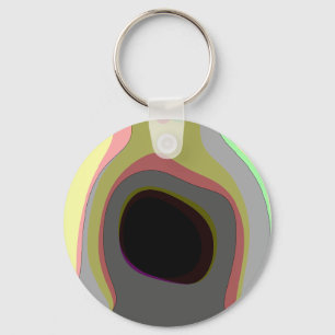 Inner Landscape - Abstract Organic Surreal Art Key Ring