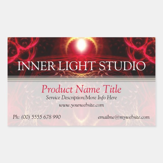 Inner Light Fractal Arts Product Label Sticker (Front)