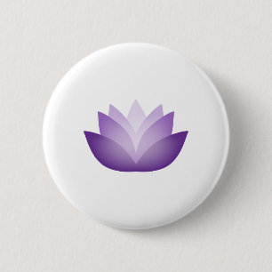 Inner Light Purple Lotus Flower 6 Cm Round Badge