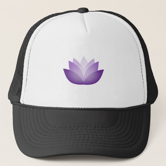 Inner Light Purple Lotus Flower Trucker Hat (Front)