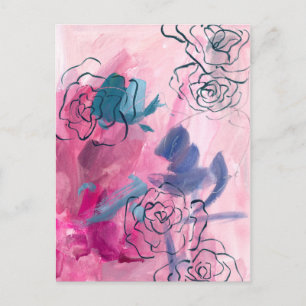 Inner Music - Floral Sketch Postcard