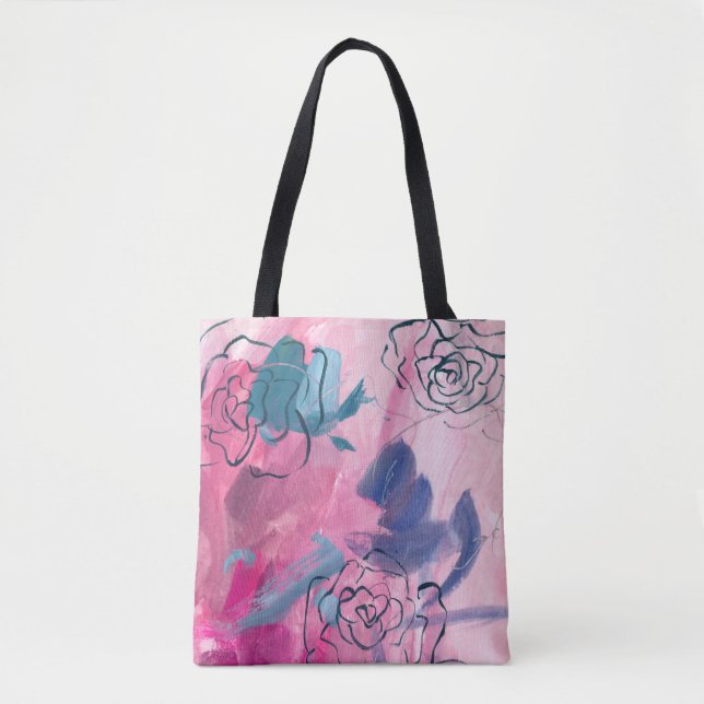 Inner Music - Floral Sketch Tote Bag (Front)