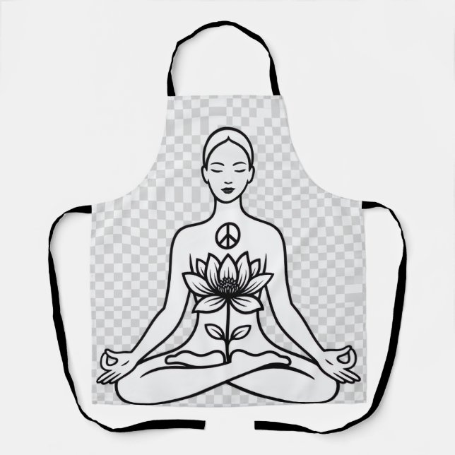 Inner Peace Apron, Yoga and Meditation Apron (Front)