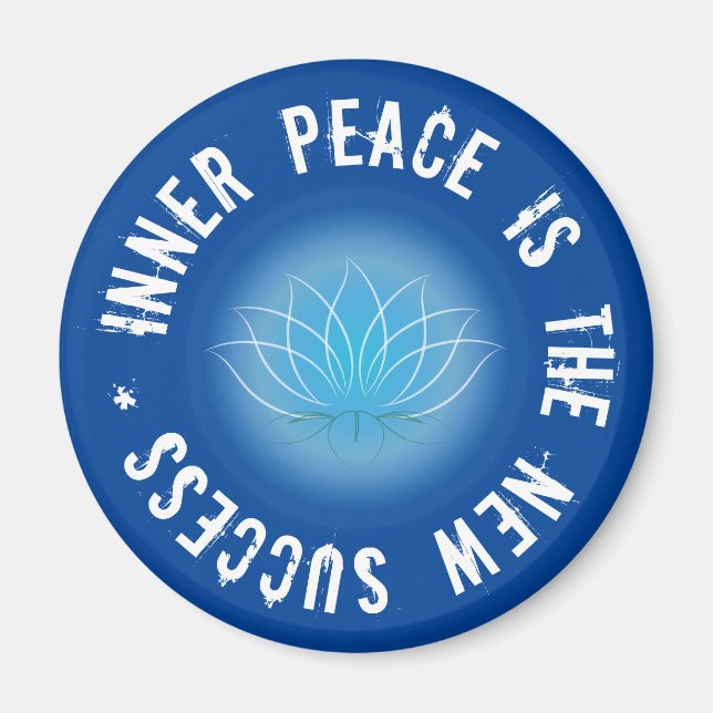Inner peace is the new success quote magnet (Front)