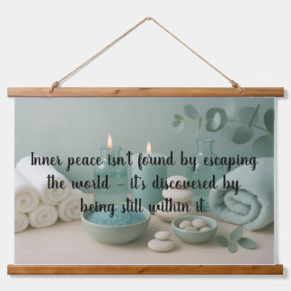 Inner peace isn't found by escaping the world hanging tapestry