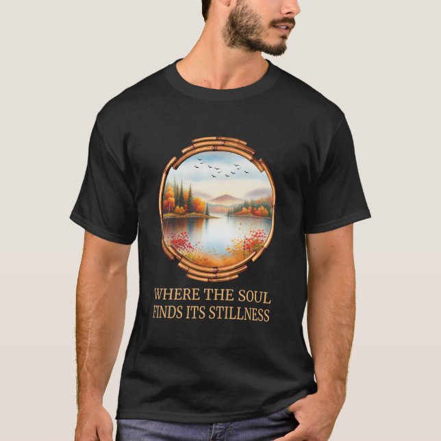 Inner Peace Men Black T-Shirt (Front)