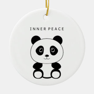 Inner Peace Panda Ceramic Tree Decoration