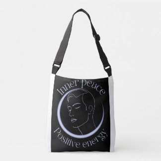 Inner Peace Positive Energy – Minimalist Neon Line Crossbody Bag