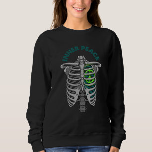 Inner Peace Rib Cage World Peace Sign Self Love Hu Sweatshirt