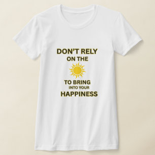 INNER PEACE, WOMEN'S WHITE YELLOW SUN MOTIVATIONAL T-Shirt