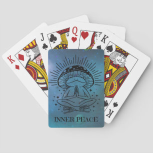 Inner Peace, Zen Frogs Playing Cards