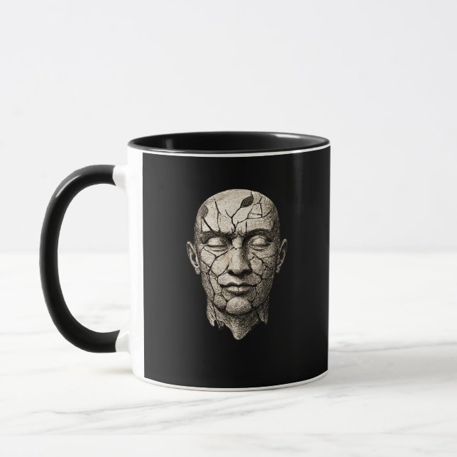 Inner Self Layers – Dark Aesthetic Identity Art Mug (Left)