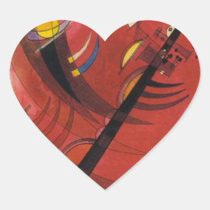 Inner Simmering Abstract Painting Heart Sticker