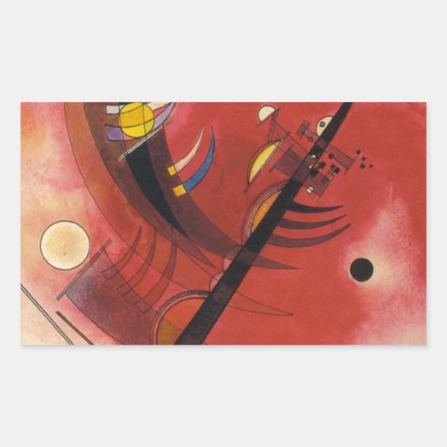 Inner Simmering Abstract Painting Rectangular Sticker (Front)