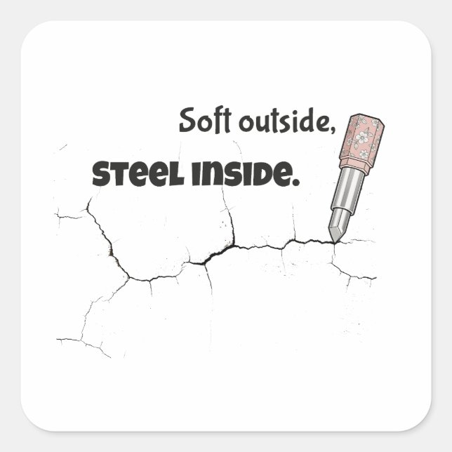 Inner Strength Inspirational Quote Sticker (Front)