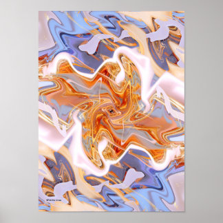 Inner Sunset Modern Abstract Art Poster