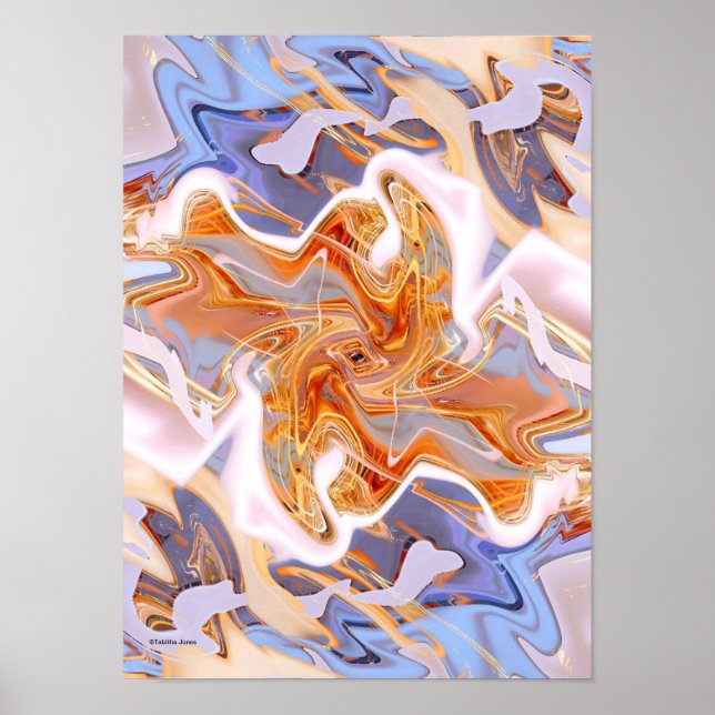 Inner Sunset Modern Abstract Art Poster (Front)