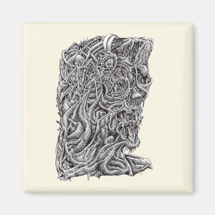 Innerbeastman, ink drawing magnet