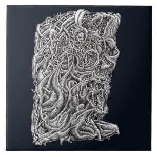 Innerbeastman, ink drawing tile