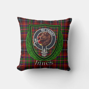 Innes Scottish Clan Tartan & Crest Cushion