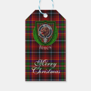 Innes Scottish Clan Tartan & Crest Gift Tags