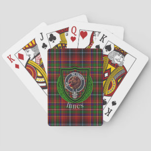 Innes Scottish Clan Tartan & Crest Playing Cards