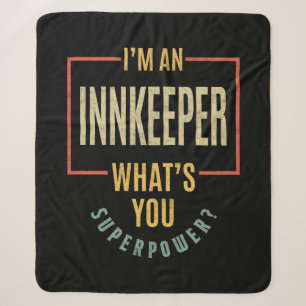 Innkeeper Job Title Men Women Gift Sherpa Blanket