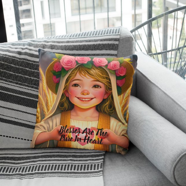 Innocence Captured: Little Girl Tenderly Holding H Cushion (Creator Uploaded)