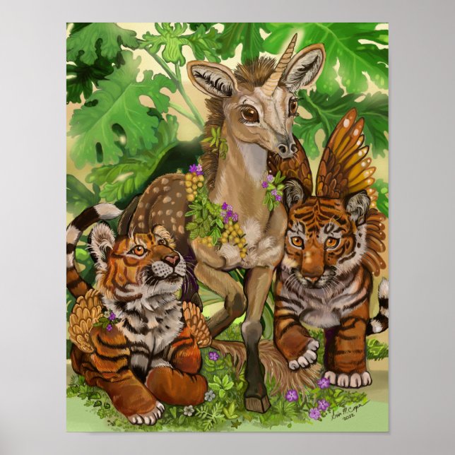 'Innocence of the new' unicorn Poster (Front)