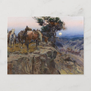 “Innocent Allies” by Charles M Russell Postcard