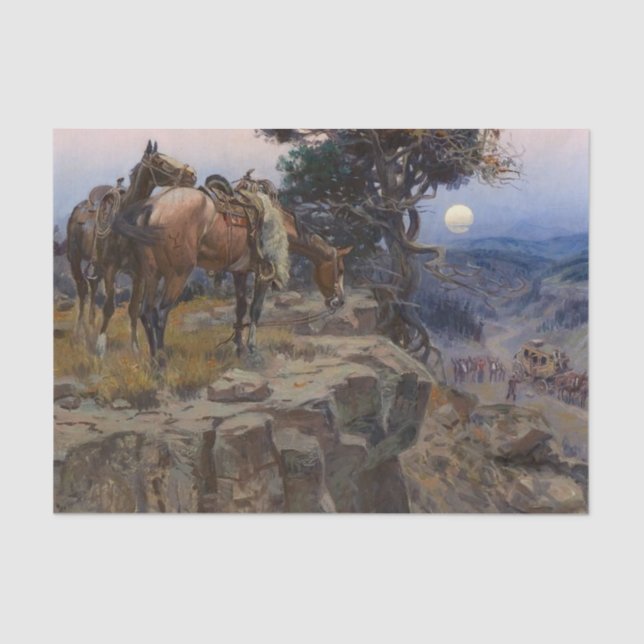 “Innocent Allies” by Charles M Russell Tissue Paper (Front)