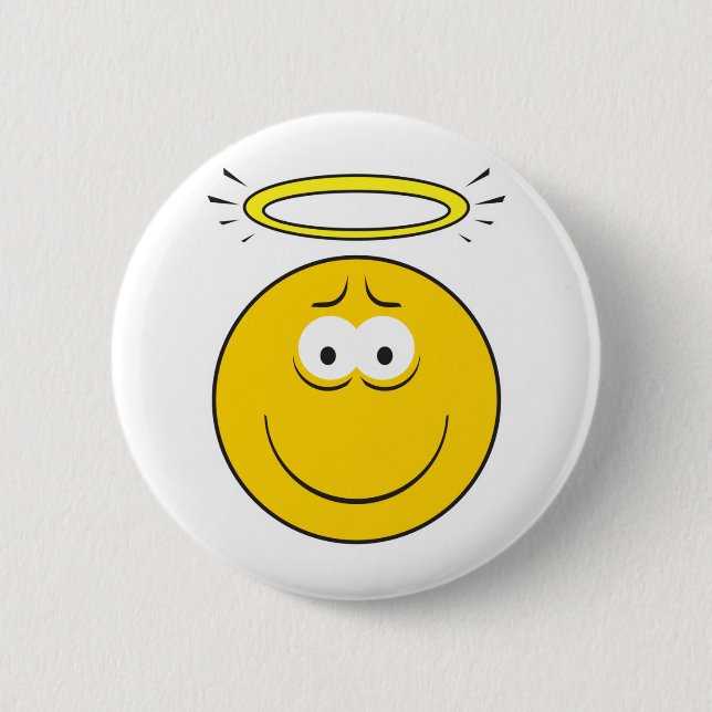 Innocent Angel Face 6 Cm Round Badge (Front)