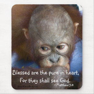 Innocent Baby  "Blessed are the pure in heart" Mouse Pad