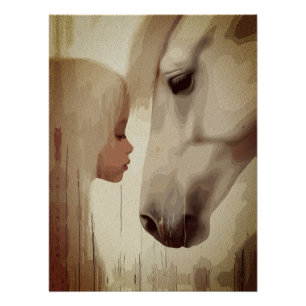 Innocent Bond – Child and Horse Art Poster