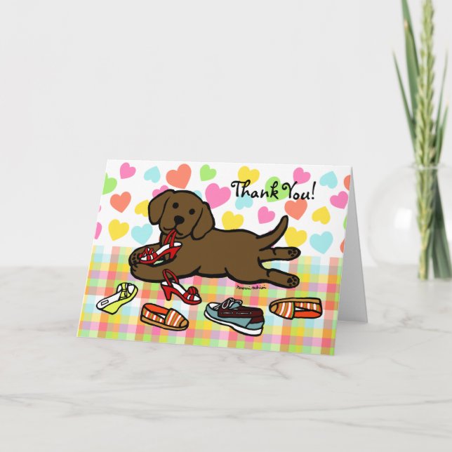 Innocent Chocolate Labrador Puppy Thank You (Front)