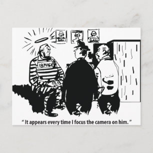 Innocent Convict, Camera Focus, Funny Vintage Postcard