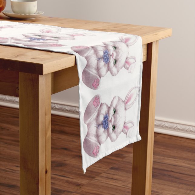 Innocent Easter Bunny Short Table Runner (In Situ)