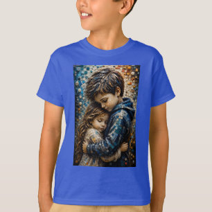 Innocent Embrace 3D Mosaic Wall Art T-Shirt