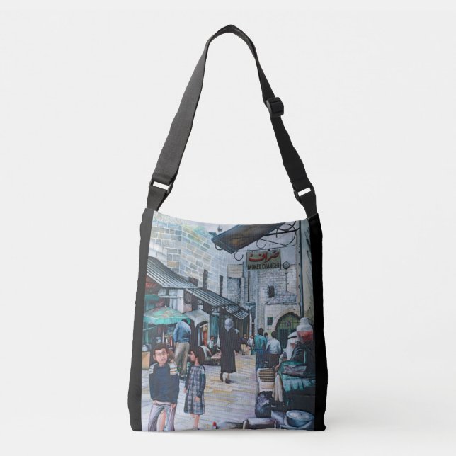 Innocent Eyes of Old Jerusalem Crossbody Bag (Front)