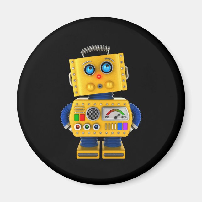 Innocent looking toy robot magnet (Front)
