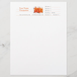 Innocent Orange Custom Letterhead