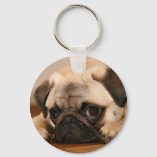 " Innocent " Pug Key Ring
