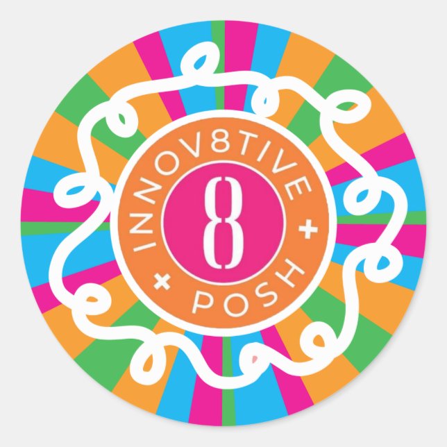 Innov8tive + Posh Classic Round Sticker (Front)