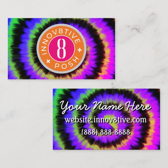 Innov8tive + Posh dark tie dye Business Card (Front/Back)